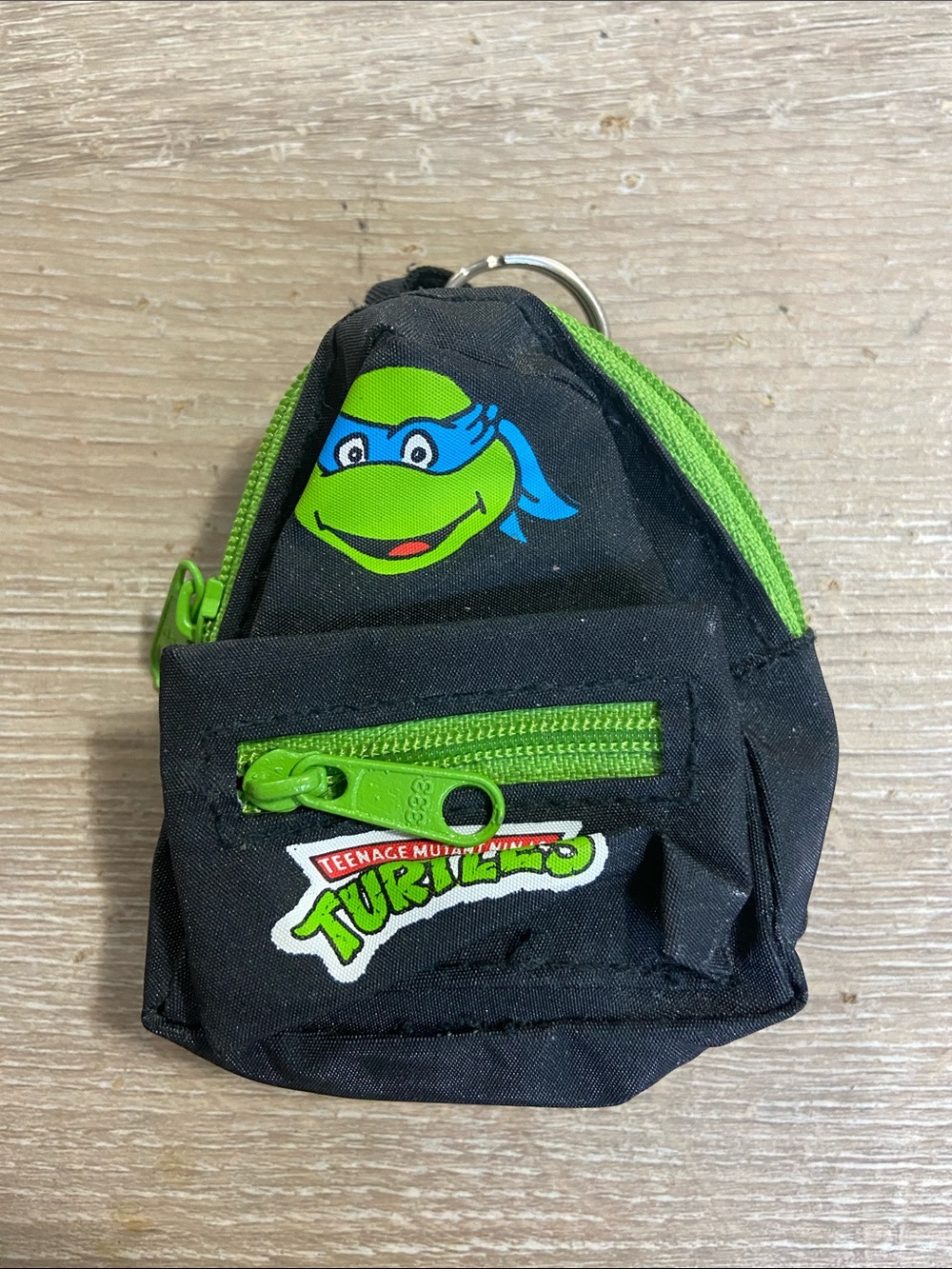 Vintage 1989 Teenage Mutant Ninja Turtles Leonardo Mini Keychain Pouch